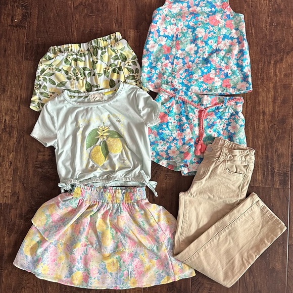 Janie and Jack Pastel Print Kids Skirt size 7 - Picture 1 of 6